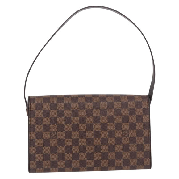 LOUIS VUITTON Damier Ebene Tribeca Ron Shoulder Bag N51160 LV Auth ep14870V