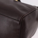 FENDI Shoulder Bag Leather Brown Gold Auth ep14874-15