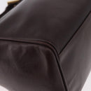 FENDI Shoulder Bag Leather Brown Gold Auth ep14874-16