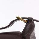 FENDI Shoulder Bag Leather Brown Gold Auth ep14874-9