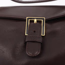 FENDI Shoulder Bag Leather Brown Gold Auth ep14874-18