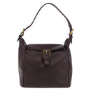 FENDI Shoulder Bag Leather Brown Gold Auth ep14874-13