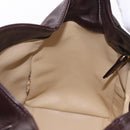 FENDI Shoulder Bag Leather Brown Gold Auth ep14874-21