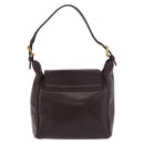 FENDI Shoulder Bag Leather Brown Gold Auth ep14874-2