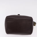 FENDI Shoulder Bag Leather Brown Gold Auth ep14874-5