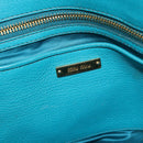 Miu Miu Hand Bag Leather 2way Blue Gold Auth ep14875A-19