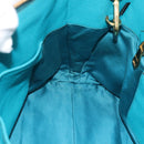 Miu Miu Hand Bag Leather 2way Blue Gold Auth ep14875A-22