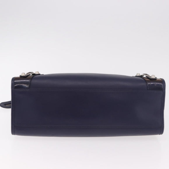 BALENCIAGA The Giant City Bag Leder Outlet 2way Navy 281770 Auth ep14879SAM