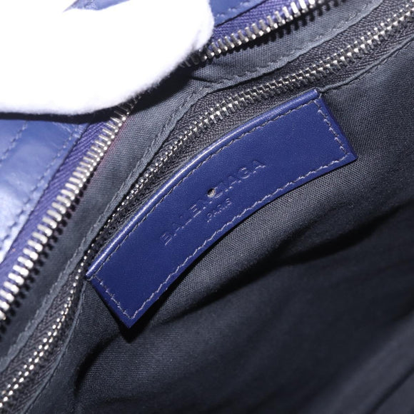 BALENCIAGA The Giant City Bag Leder Outlet 2way Navy 281770 Auth ep14879SAM
