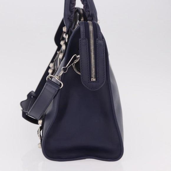 BALENCIAGA The Giant City Bag Leder Outlet 2way Navy 281770 Auth ep14879SAM