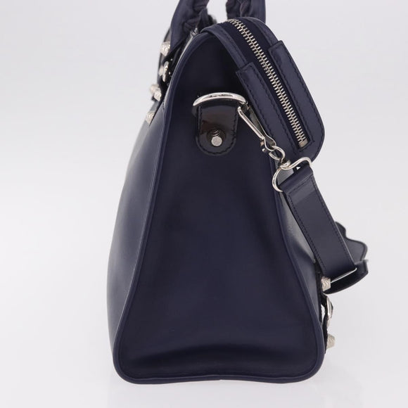 BALENCIAGA The Giant City Bag Leder Outlet 2way Navy 281770 Auth ep14879SAM