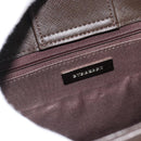 BURBERRY Nova Check Hand Bag Canvas Black Silver Auth ep14880-10
