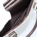 BURBERRY Nova Check Hand Bag Canvas Black Silver Auth ep14880-12