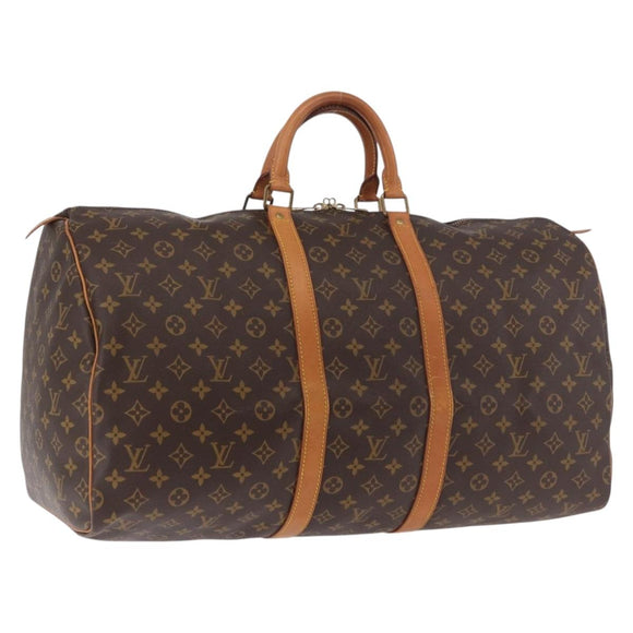 LOUIS VUITTON Monogram Keepall 55 Boston Bag M41424 LV Auth ep14882