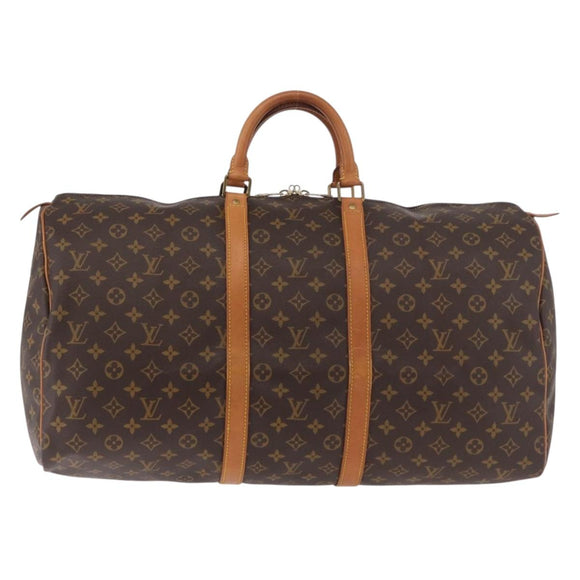 LOUIS VUITTON Monogram Keepall 55 Boston Bag M41424 LV Auth ep14882