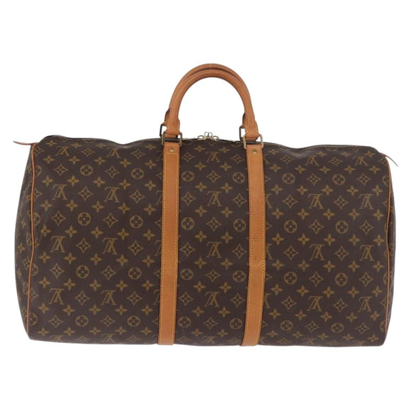 LOUIS VUITTON Monogram Keepall 55 Boston Bag M41424 LV Auth ep14882