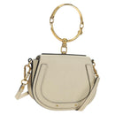 Chloe Nile Hand Bag Leather 2way Ivory Gold Auth ep14885V-1