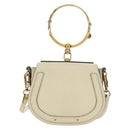 Chloe Nile Hand Bag Leather 2way Ivory Gold Auth ep14885V-13