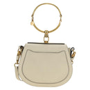 Chloe Nile Hand Bag Leather 2way Ivory Gold Auth ep14885V-2
