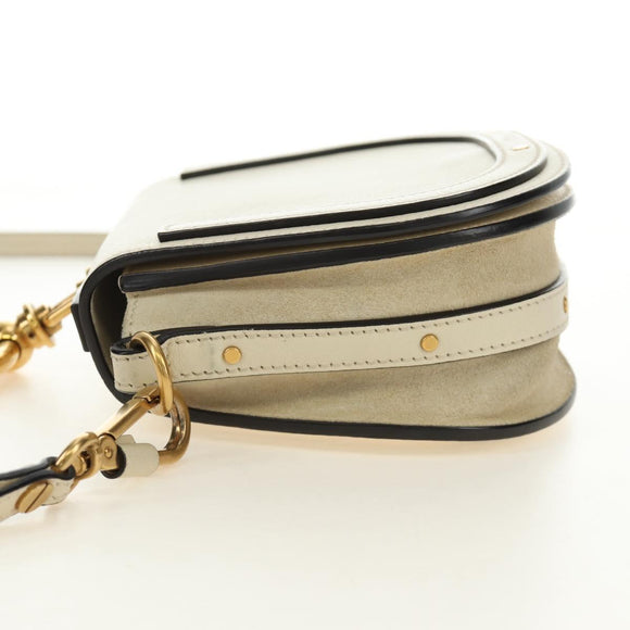 Chloe Nile Hand Bag Leather 2way Ivory Gold Auth ep14885V