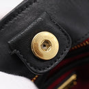 Miu Miu Matelasse Hand Bag Leather 2way Black Gold Auth ep14886-41