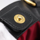 Miu Miu Matelasse Hand Bag Leather 2way Black Gold Auth ep14886-42