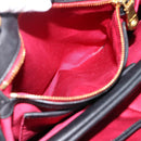 Miu Miu Matelasse Hand Bag Leather 2way Black Gold Auth ep14886-48