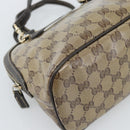 GUCCI GG Crystal Bag Coated Canvas 2way Outlet Beige Gold 341504 Auth ep14887V-13