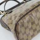 GUCCI GG Crystal Bag Coated Canvas 2way Outlet Beige Gold 341504 Auth ep14887V-15