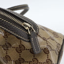 GUCCI GG Crystal Bag Coated Canvas 2way Outlet Beige Gold 341504 Auth ep14887V-16