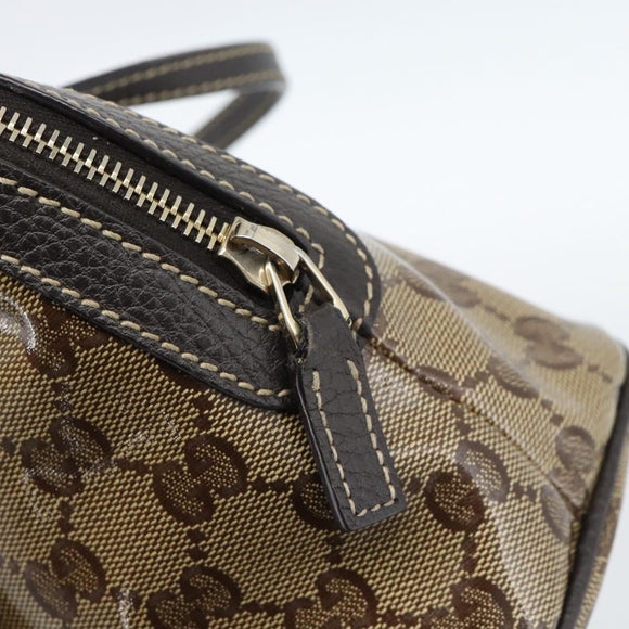 GUCCI GG Crystal Bag Coated Canvas 2way Outlet Beige Gold 341504 Auth ep14887V