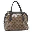 GUCCI GG Crystal Bag Coated Canvas 2way Outlet Beige Gold 341504 Auth ep14887V-2