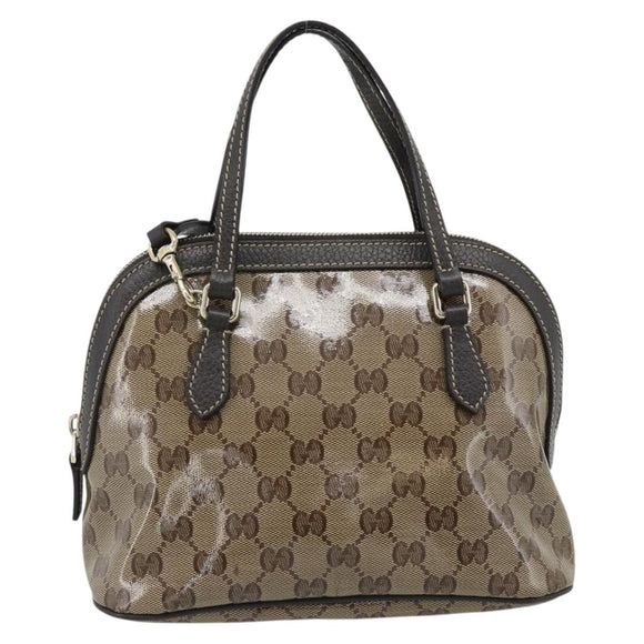 GUCCI GG Crystal Bag Coated Canvas 2way Outlet Beige Gold 341504 Auth ep14887V