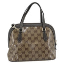 GUCCI GG Crystal Bag Coated Canvas 2way Outlet Beige Gold 341504 Auth ep14887V-3