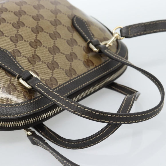 GUCCI GG Crystal Bag Coated Canvas 2way Outlet Beige Gold 341504 Auth ep14887V