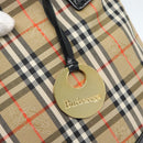 Burberrys Nova Check Tote Bag Canvas Leather Beige Gold Auth ep14891A-15