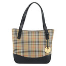 Burberrys Nova Check Tote Bag Canvas Leather Beige Gold Auth ep14891A-2