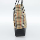 Burberrys Nova Check Tote Bag Canvas Leather Beige Gold Auth ep14891A-5