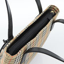 Burberrys Nova Check Tote Bag Canvas Leather Beige Gold Auth ep14891A-6
