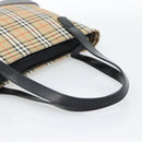 Burberrys Nova Check Tote Bag Canvas Leather Beige Gold Auth ep14891A-7