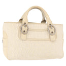 CELINE Boogie bag Hand Bag Leather Ivory Silver Auth ep14898-1