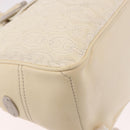 CELINE Boogie bag Hand Bag Leather Ivory Silver Auth ep14898-15