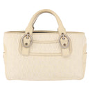 CELINE Boogie bag Hand Bag Leather Ivory Silver Auth ep14898-13