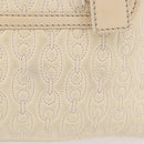 CELINE Boogie bag Hand Bag Leather Ivory Silver Auth ep14898-3
