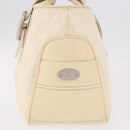 CELINE Boogie bag Hand Bag Leather Ivory Silver Auth ep14898-5