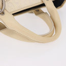 CELINE Boogie bag Hand Bag Leather Ivory Silver Auth ep14898-8