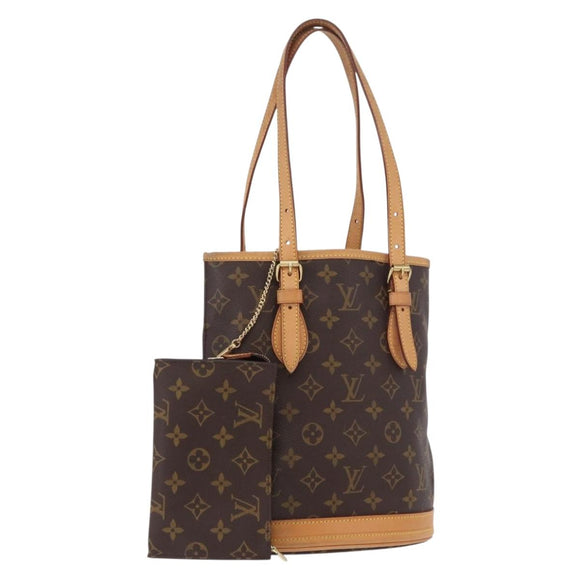 LOUIS VUITTON Monogram Bucket PM Shoulder Bag M42238 LV Auth ep14899V