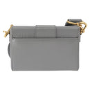 Christian Dior 30 Montaigne Shoulder Bag Leather Gray Gold Auth ep14902-2