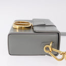 Christian Dior 30 Montaigne Shoulder Bag Leather Gray Gold Auth ep14902-3