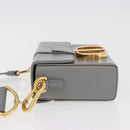 Christian Dior 30 Montaigne Shoulder Bag Leather Gray Gold Auth ep14902-4